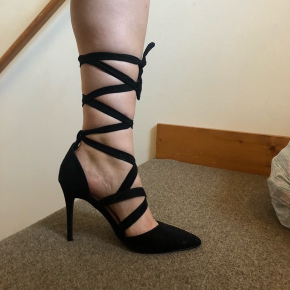 Suede lace up heels - Picture 1 of 7